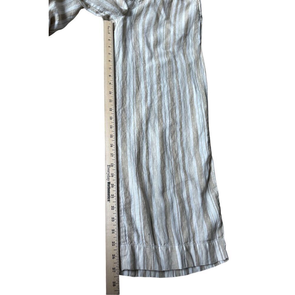 Faherty Monterey Linen Pants Natural Bombay Stripe size L - Picture 7 of 13